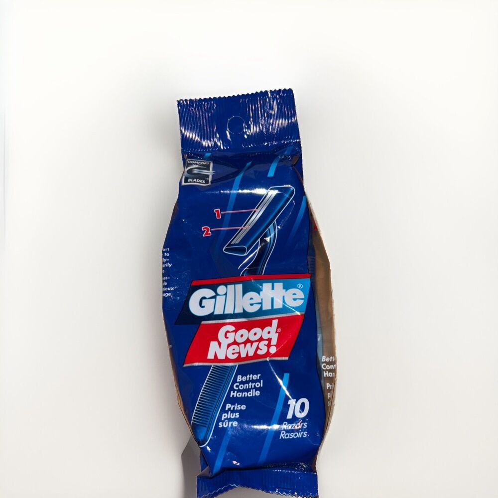 Gillette Good News Disposable Razors 10 Count NO Lubrastrip From 2000 Vintage